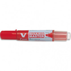 PILOT Marqueur effaçable à sec rechargeable VBOARD MASTER. Pointe biseautée moyenne. Encre liquide rouge