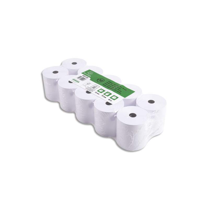 EXACOMPTA Bobine calculatrice 70 x 70 x 12 mm, 44 mètres, papier 1 pli offset extra-Blanc 60g FSC
