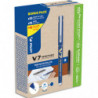 PILOT Greenpack de stylo encre liquide VBALL 07. Comprend 10 stylos + 10 Sets de 3 recharges. Bleu