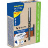PILOT Greenpack de stylo encre liquide VBALL 07. Comprend 10 stylos + 10 Sets de 3 recharges. Noir