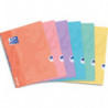 OXFORD Cahier piqûre OpenFlex polypropylène 96 pages 24x32 cm grands carreaux Seyès. Coloris assortis pas