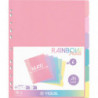 VIQUEL Jeu de 6 intercalaires polypropylène RAINBOW A4 maxi. Coloris multicolores