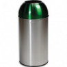 PROBBAX Collecteur &#39;&#39;dôme&#39;&#39; 40L - Inox Satiné&#47;Vert