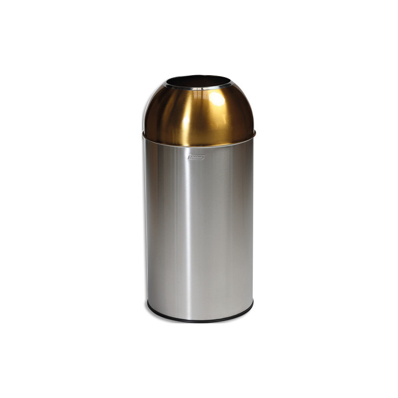 PROBBAX Collecteur &#39;&#39;dôme&#39;&#39; 40L - Inox Satiné&#47;Jaune