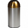 PROBBAX Collecteur &#39;&#39;dôme&#39;&#39; 40L - Inox Satiné&#47;Jaune