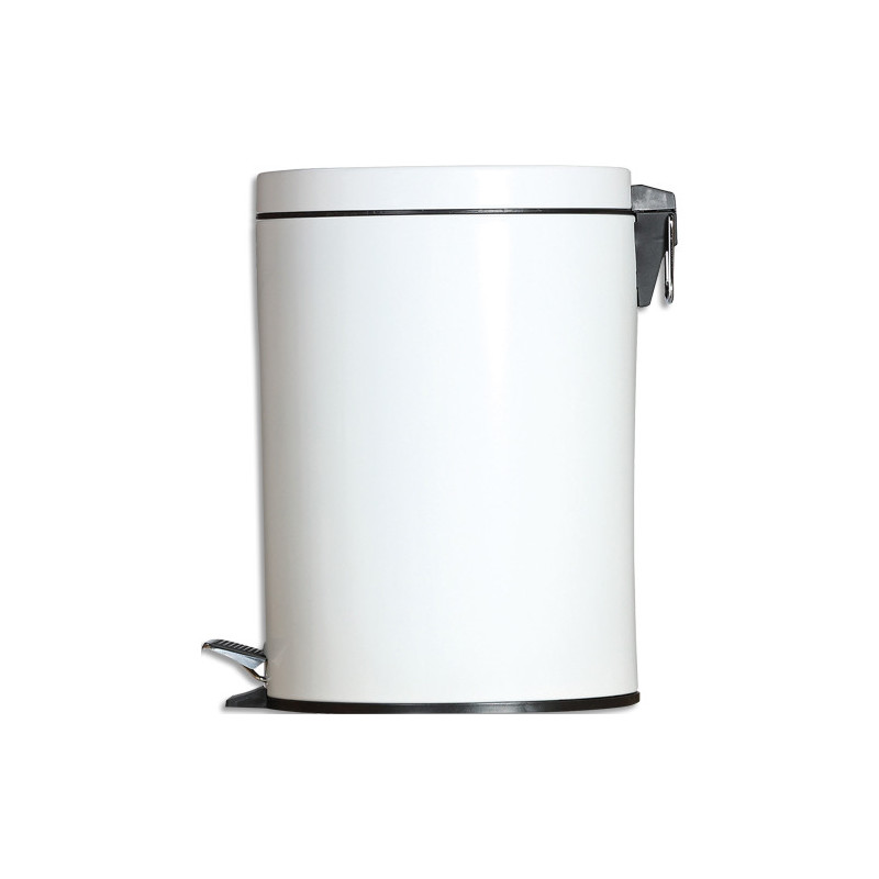 PROBBAX Collecteur à pédale 3L avec bac intérieur en plastique blanc