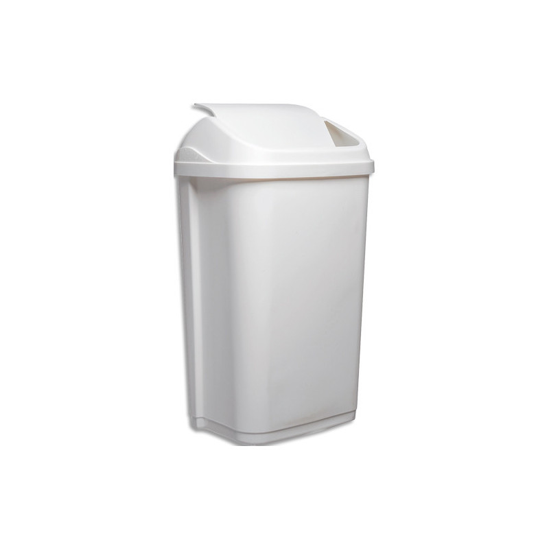 PROBBAX Collecteur à couvercle basculant 25L blanc