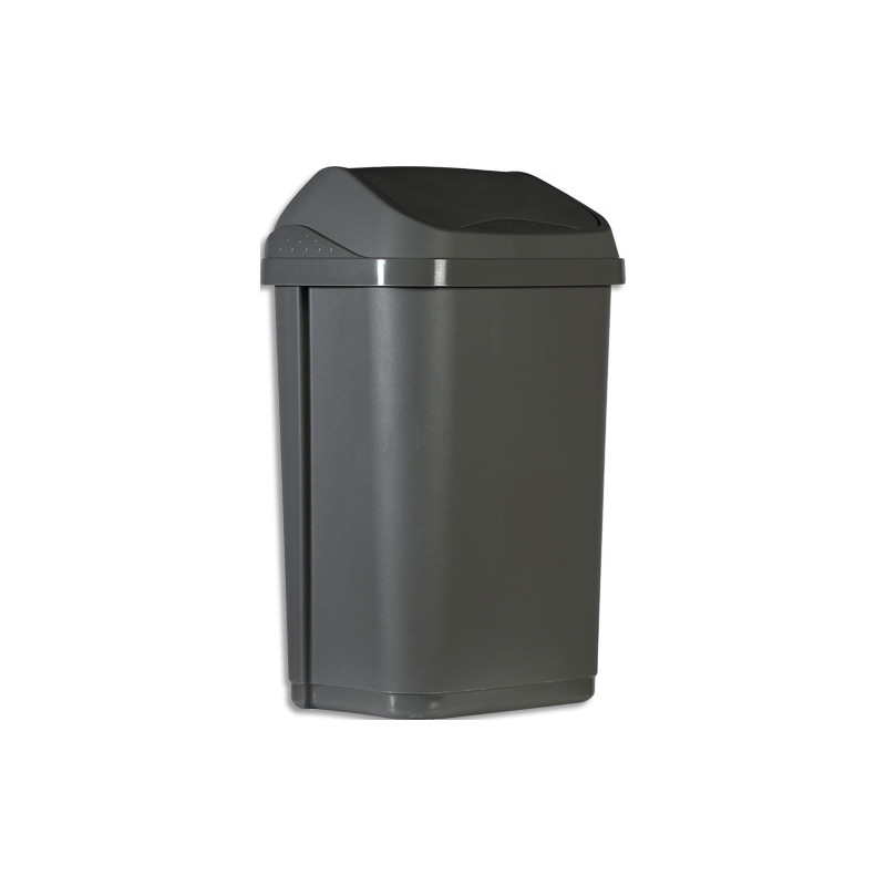 PROBBAX Collecteur à couvercle basculant 50L gris