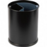 PROBBAX Corbeille 13L pour tri sélectif (2 compartiments: noir, gris)