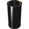 PROBBAX Collecteur 60L tri sélectif - 3 compartiments - noir