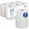 SCOTT Lot de 6 Essuie-mains roulés 65 m blanc rouleau 1 épaisseur