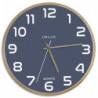 UNILUX Horloge murale Baltic, cadre en bois. Fonctionne avec 1 pile AA fournie. Diamètre 31,5 cm. Bleu