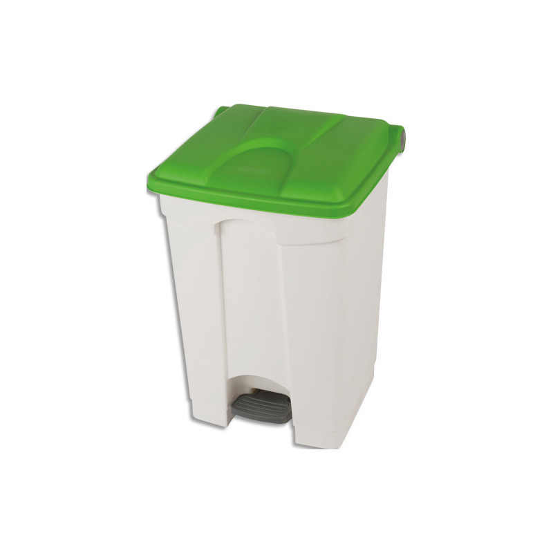 PROBBAX Collecteur à pédale Capacité 45L blanc vert