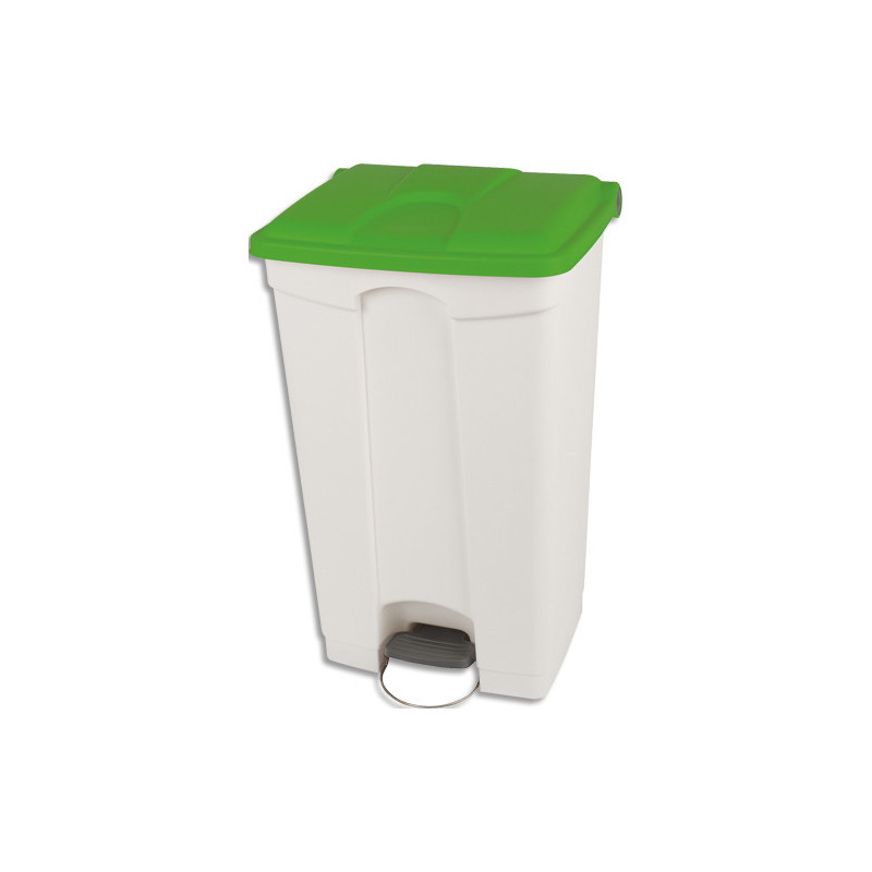 PROBBAX Collecteur à pédale Capacité 90L blanc vert