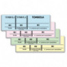 EXACOMPTA Bloc tombola 100 feuillets numérotés 4,8x15cm. 3 volets détachables. Coloris assortis