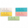 EXACOMPTA Bloc passe-partout 100 feuillets numérotés 4,8x15cm. 3 volets détachables. Coloris assortis