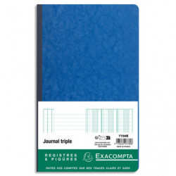 EXACOMPTA Piqûre journal folioté 32x19,5cm 80 pages. Coloris assortis