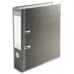 EXACOMPTA Classeur à levier en carton PREMTOUCH dos 80mm, coloris Gris Marbré