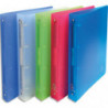 EXACOMPTA Classeur 4 anneaux CHROMALINE dos 4cm PP 7&#47;10e. Format A4+. Coloris assortis classique