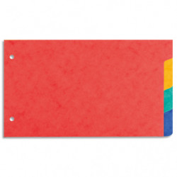 EXACOMPTA Jeu d&#39;intercalaires 4 positions en carte lustrée 3&#47;10e format 12,5x20 cm 225g