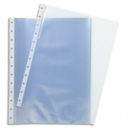 EXACOMPTA Sachet de 10 pochettes perforées à anneaux pour reliure Exactive en polypropylène lisse