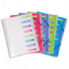 EXACOMPTA Trieur CHROMALINE en polypropylène 8 compartiments A4. Avec pochette 3 rabats.Coloris assortis