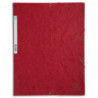 EXACOMPTA Chemise 3 rabats et élastique, en carte lustrée 5/10e, 400gr. Format 24x32cm. Coloris Cerise