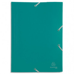 EXACOMPTA Chemise 3 rabats et élastique ECO en polypropylène 4/10e. Coloris Vert