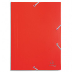 EXACOMPTA Chemise 3 rabats et élastique ECO en polypropylène 4&#47;10e. Coloris Rouge