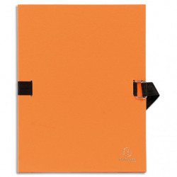 EXACOMPTA Chemise extensible Varia 2230, recouverte de papier grainé Orange