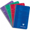 CLAIREFONTAINE Carnet spirale METRIC 100 pages 7,5x12cm 5x5. Couverture carte. Coloris assortis