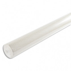 PRONTO Nappe en rouleau papier gaufré Toile de lin - 20x1,18m - Blanc