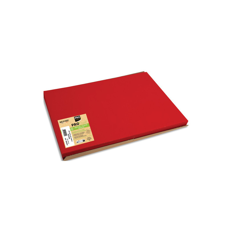 PRONTO Barquette de 500 sets de table papier Tiss Lack, unis - Format 30x40 cm - Rouge