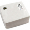 PRONTO Paquet de 50 serviettes cocktail micro-gaufrées ouate 2 plis - 20x20 cm - Blanc