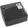 PRONTO Paquet de 50 serviettes cocktail micro-gaufrées ouate 2 plis - 20x20 cm - Noir