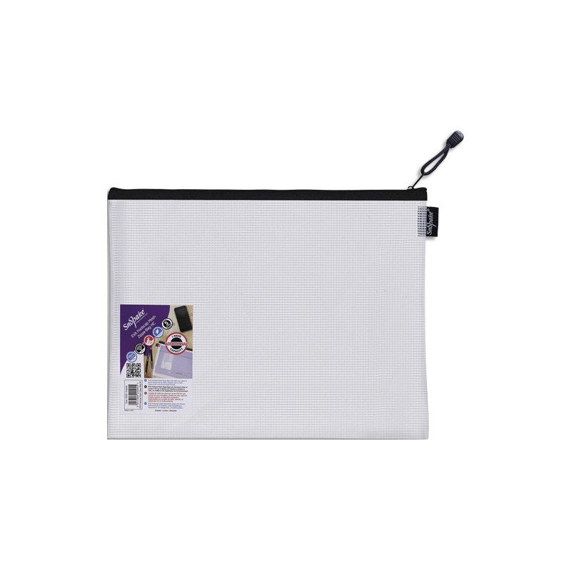 SNOPAKE Pochette A4 fourre-tout renforcée &#39;&#39;Eva Mesh&#39;&#39; Avec soufflet Fermeture zip métal