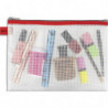 SNOPAKE Pochette A5 fourre-tout renforcée &#39;&#39;Eva Mesh&#39;&#39; zip métal 3 coloris : jaune, bleu, rouge
