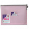 SNOPAKE Pochette fourre-tout renforcée &#39;&#39;Eva Mesh Pastel&#39;&#39; A4 Rose 280 x 360 x 50 mm