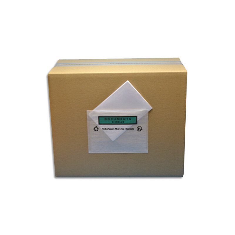 Pochette porte-document en papier imprimée 228 x 120 mm