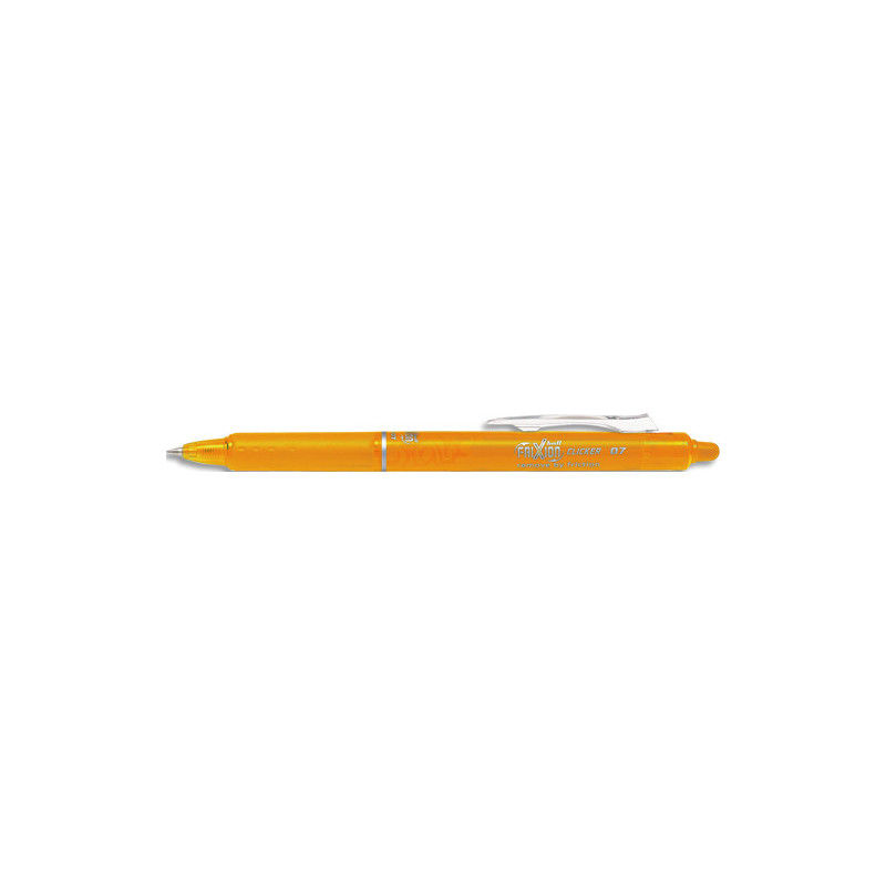 PILOT Stylo rétractable et rechargeable FRIXION CLICKER 0,7mm. Encre effaçable+gomme intégrée. Abri