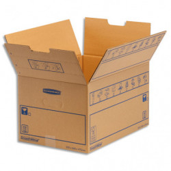 FELLOWES Caisse déménagement Smoothmove C-FLUTE Standard 39L carton ondulé très résistant 10