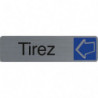 EXACOMPTA Plaque adhésive imitation aluminium Tirez 16,5X4,4 cm 67156E