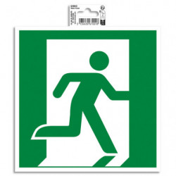 EXACOMPTA Panneau PVC adhésif antidérapant évacuation droite 20x20 cm 67001E