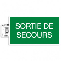 EXACOMPTA Panneau PVC adhésif antidérapant Issue de Secours 20x11 cm 67003E