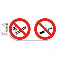 EXACOMPTA Panneau PVC adhésif antidérapant Interdit de vapoter et de fumer 10 cm 67015E