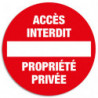 EXACOMPTA Panneau polypropylène non adhésif Accès interdit propriété privée polypropy