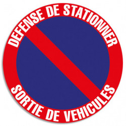 EXACOMPTA Panneau polypropylène non adhésif Défense de stationner -sortie de véhicules 20 cm 67109E