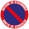 EXACOMPTA Panneau polypropylène non adhésif Défense de stationner -sortie de véhicules 20 cm 67109E
