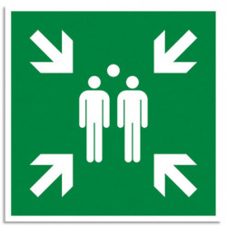 EXACOMPTA Panneau polypropylène non adhésif Point de rassemblement 30x30 cm 67120E