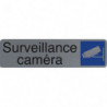 EXACOMPTA Plaque adhésive imitation aluminium Surveillance camera 16,5X4,4 cm 67153E